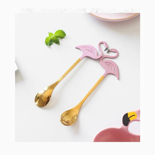 Flamingo Shaped Coffee Spoons-Furever Adorable