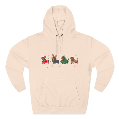 Fleece Hoodie Christmas Dachshund Furever Adorable 