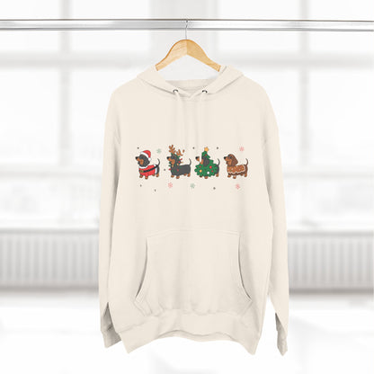Fleece Hoodie Christmas Dachshund Furever Adorable 