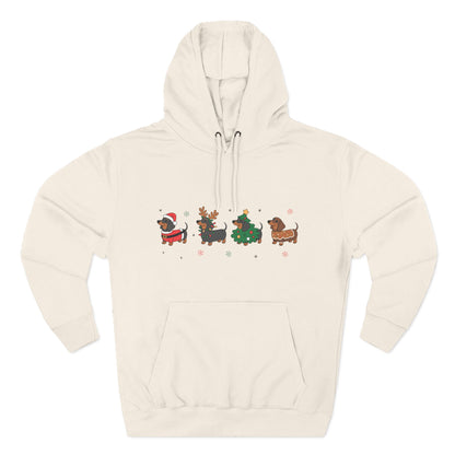 Fleece Hoodie Christmas Dachshund Furever Adorable 