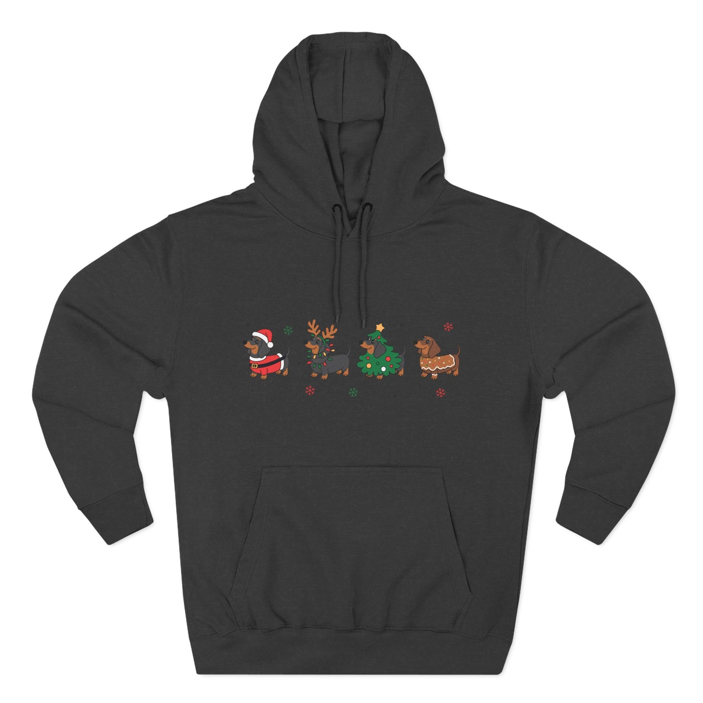 Fleece Hoodie Christmas Dachshund Furever Adorable 
