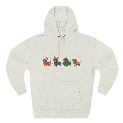 Fleece Hoodie Christmas Dachshund Furever Adorable 