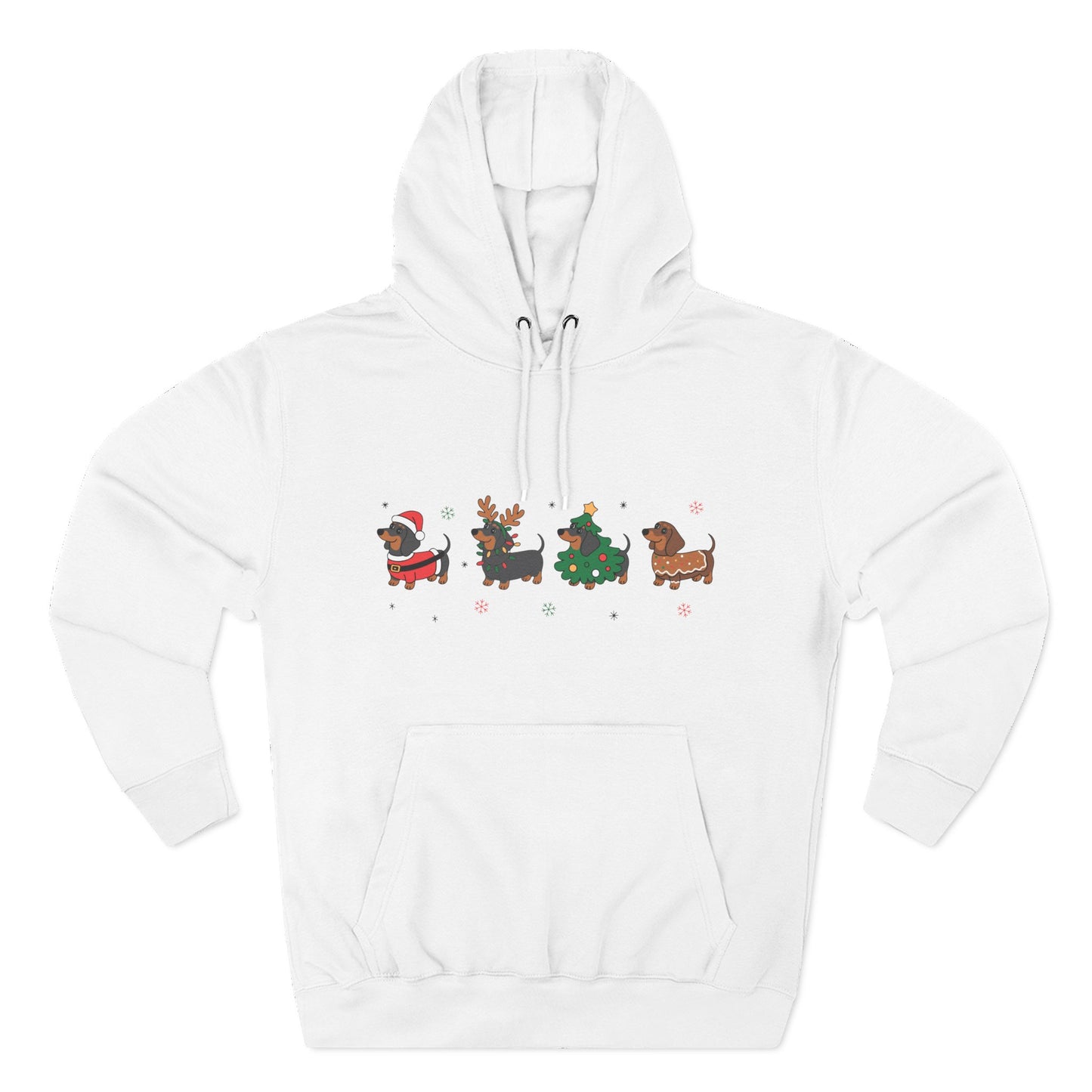 Fleece Hoodie Christmas Dachshund Furever Adorable 