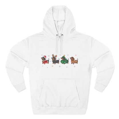 Fleece Hoodie Christmas Dachshund Furever Adorable 