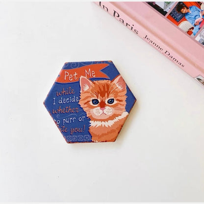 Funny cat coaster-Furever Adorable