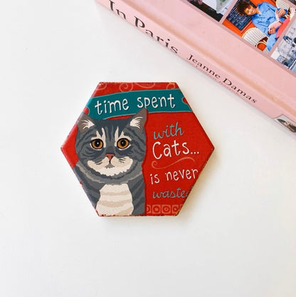 Funny cat coaster-Furever Adorable