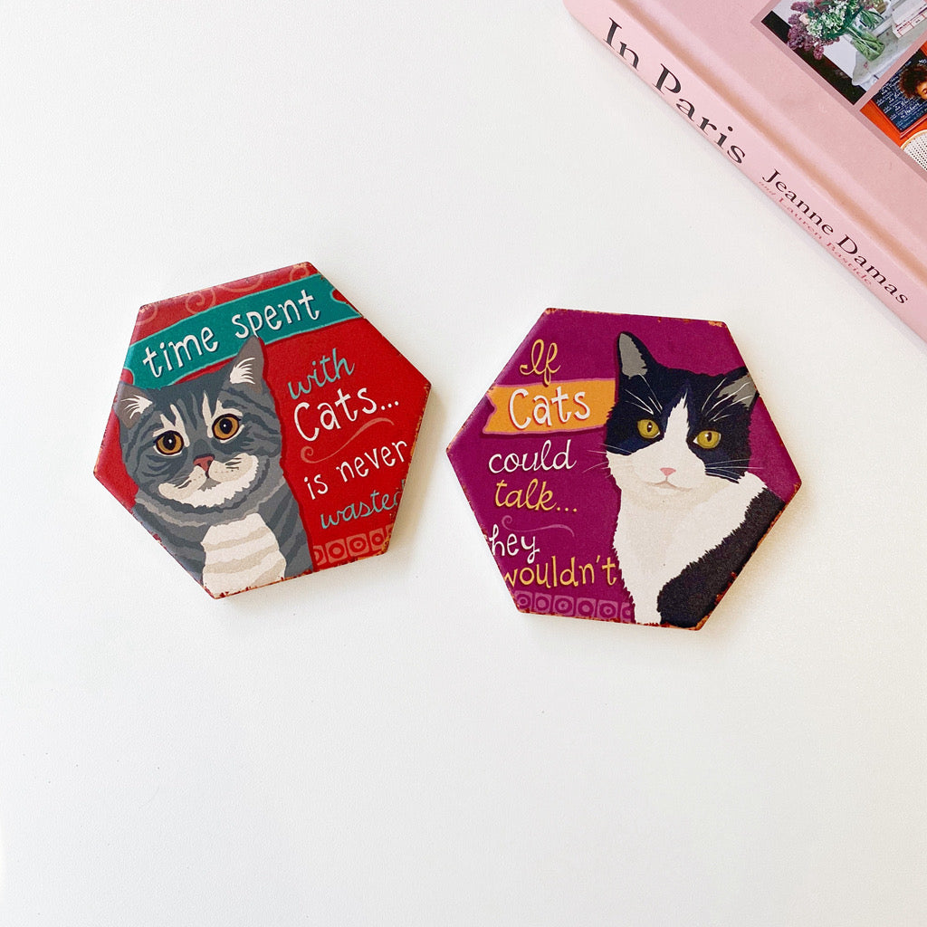 Funny cat coaster-Furever Adorable