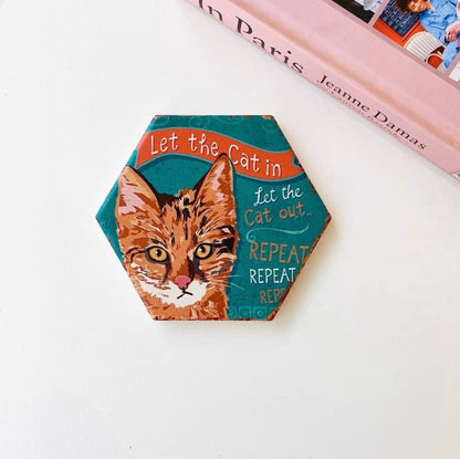 Funny cat coaster-Furever Adorable