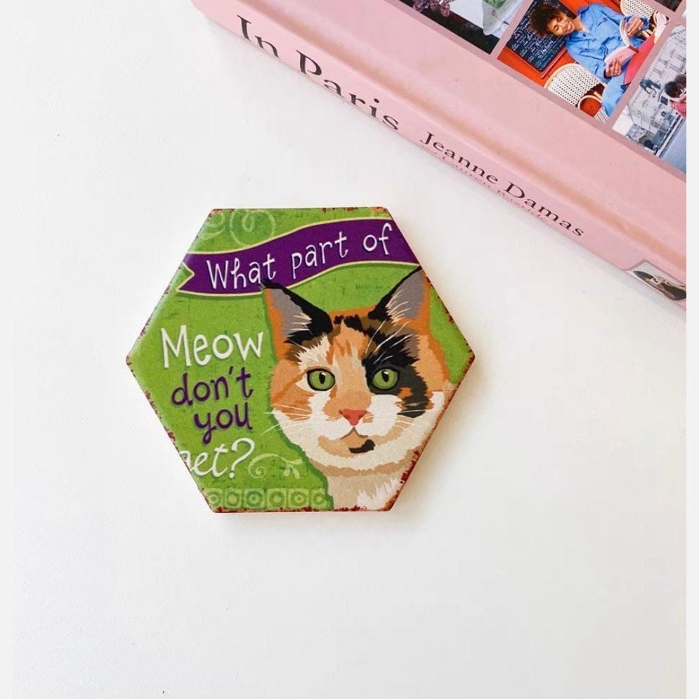 Funny cat coaster-Furever Adorable