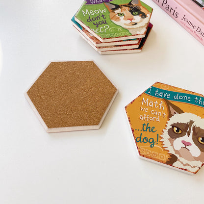 Funny cat coaster-Furever Adorable