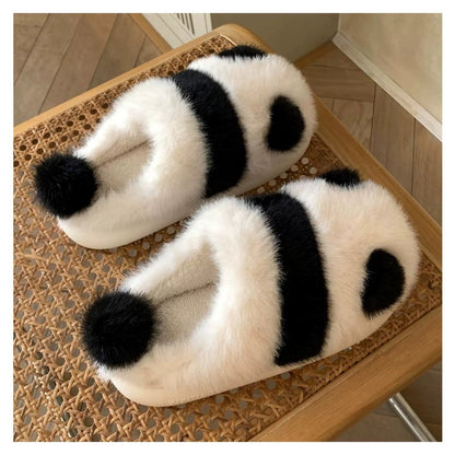 Furry Panda Slippers-Furever Adorable