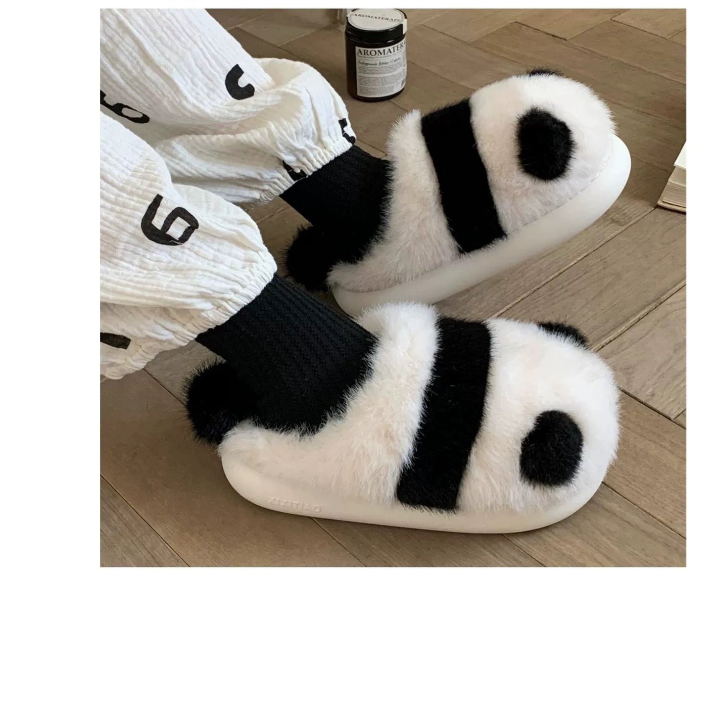 Furry Panda Slippers-Furever Adorable