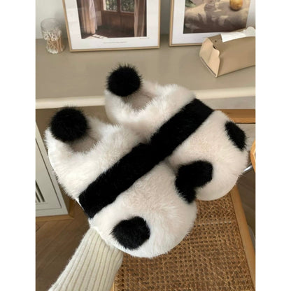 Furry Panda Slippers-Furever Adorable