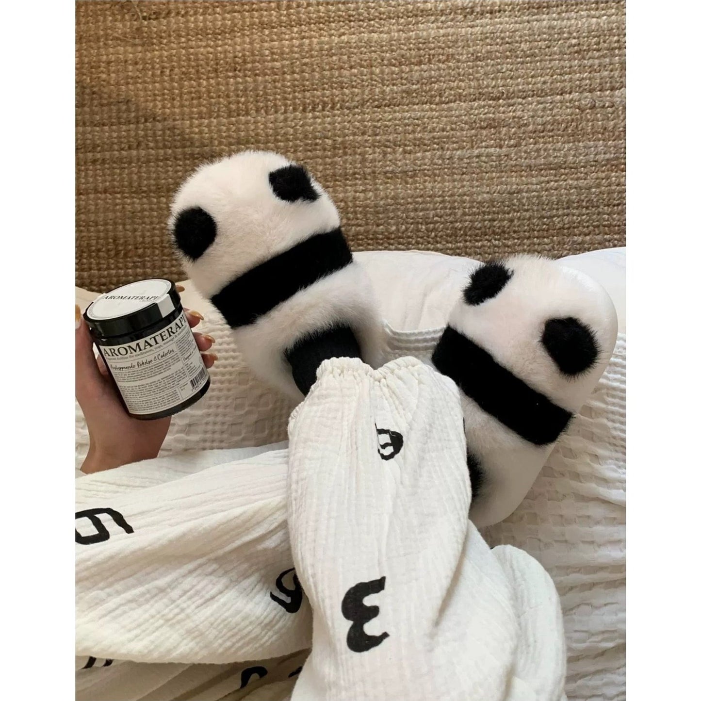 Furry Panda Slippers-Furever Adorable