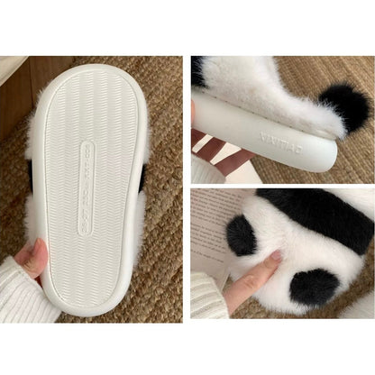 Furry Panda Slippers-Furever Adorable