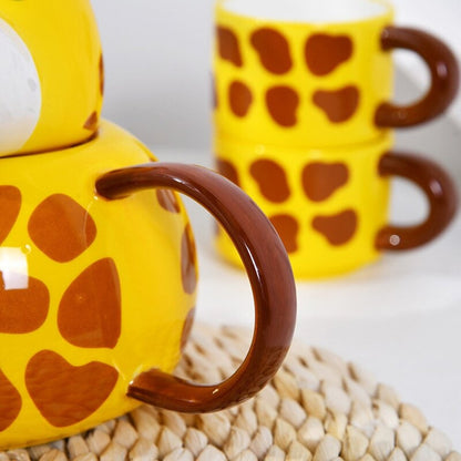 Giraffe Ceramic Coffee Cup Pot Set-Furever Adorable