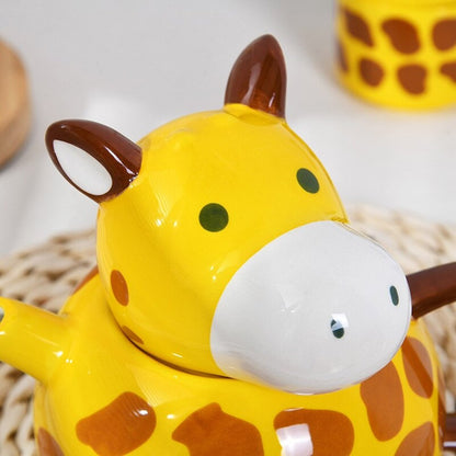 Giraffe Ceramic Coffee Cup Pot Set-Furever Adorable