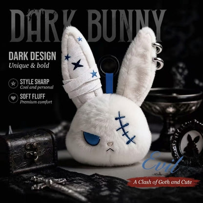 Gothic Punk Bad Bunny Plush Bag Charm Keychain Furever Adorable