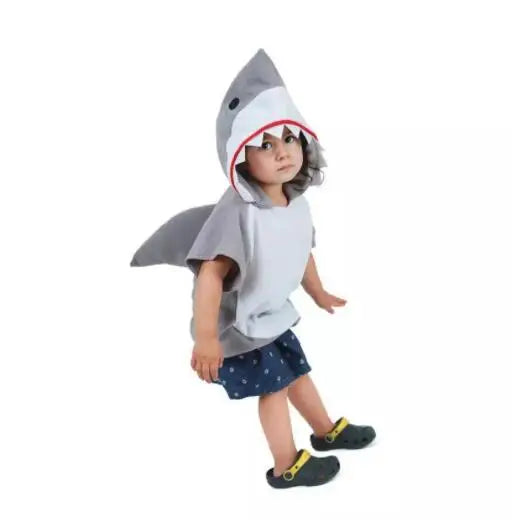 Halloween Child Kids Boy Girl New Year Carnival Party Shark Cos Clothing Funny Shark Animals Cosplay Costumes Furever Adorable