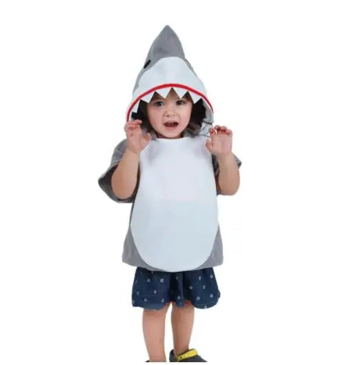 Halloween Child Kids Boy Girl New Year Carnival Party Shark Cos Clothing Funny Shark Animals Cosplay Costumes Furever Adorable