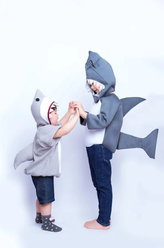 Halloween Child Kids Boy Girl New Year Carnival Party Shark Cos Clothing Funny Shark Animals Cosplay Costumes Furever Adorable