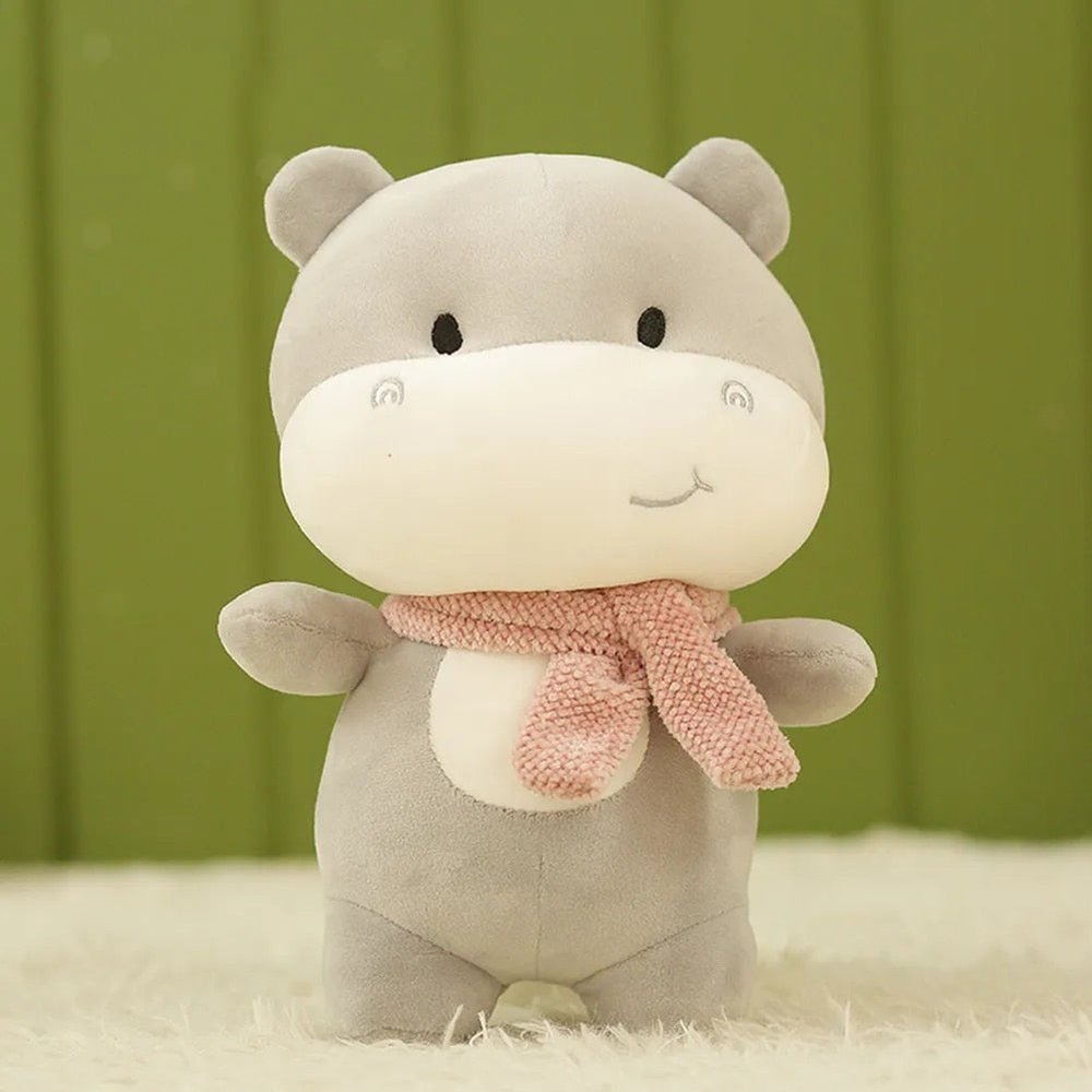 Hippo in Scarf Plushie-Furever Adorable