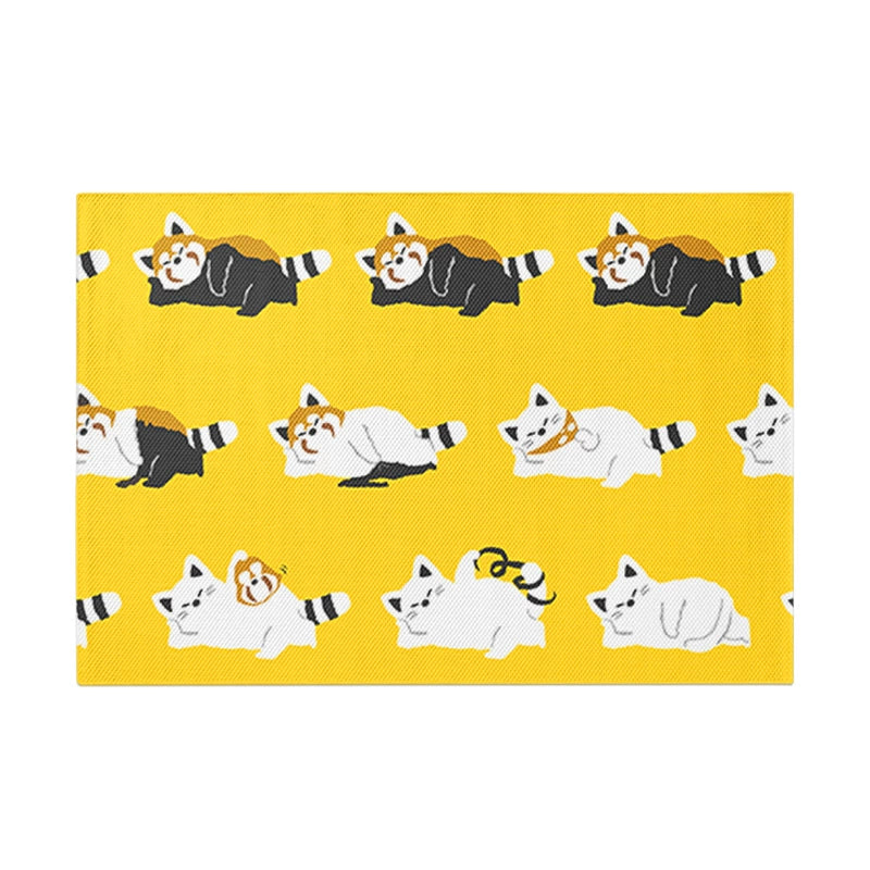 Kawaii Critter Swap-A-Placemat: Panda, Penguin, & Dog Cozy Kitchen Mat Furever Adorable