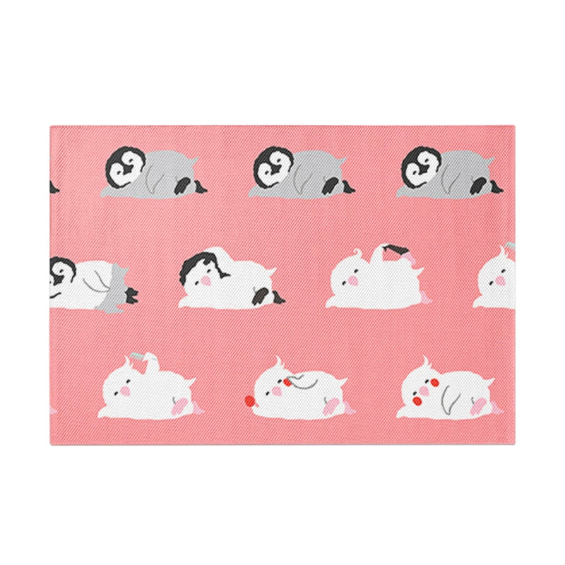 Kawaii Critter Swap-A-Placemat: Panda, Penguin, & Dog Cozy Kitchen Mat Furever Adorable