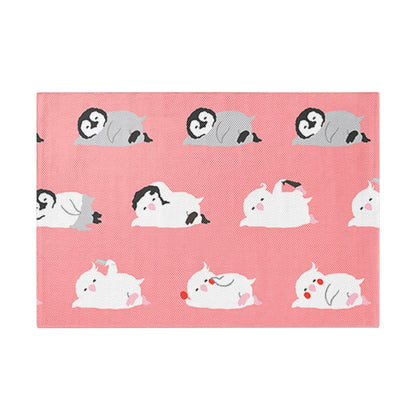 Kawaii Critter Swap-A-Placemat: Panda, Penguin, & Dog Cozy Kitchen Mat Furever Adorable
