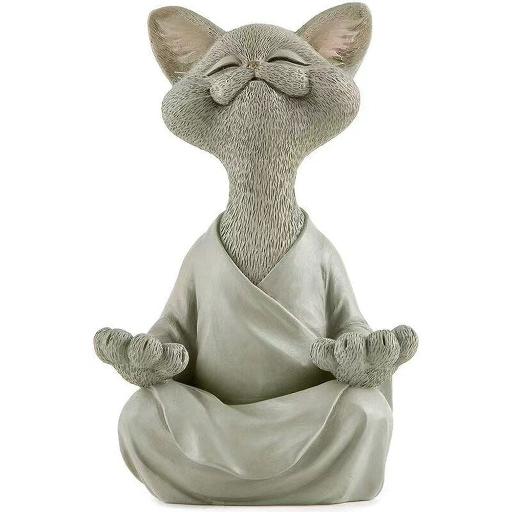 Meditation Zen Cat Statue-Furever Adorable