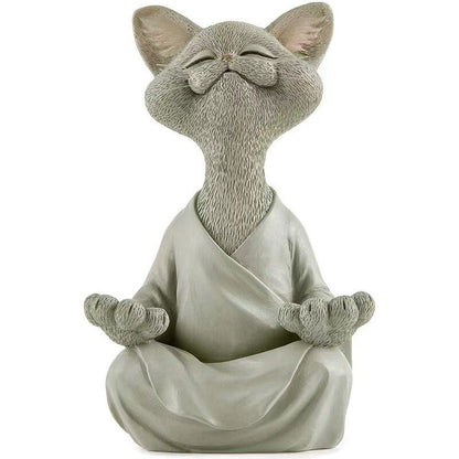 Meditation Zen Cat Statue-Furever Adorable