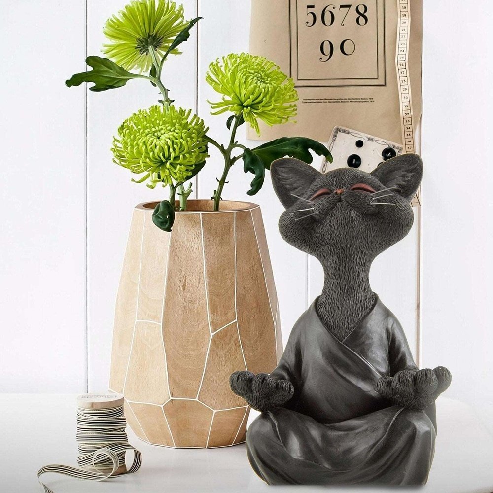 Meditation Zen Cat Statue-Furever Adorable