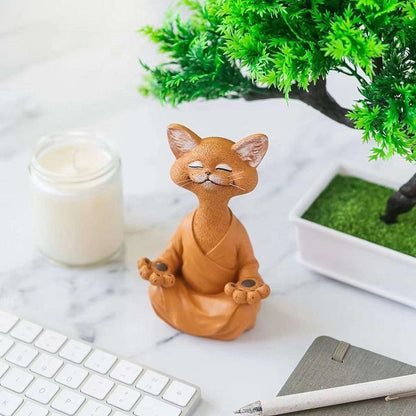 Meditation Zen Cat Statue-Furever Adorable