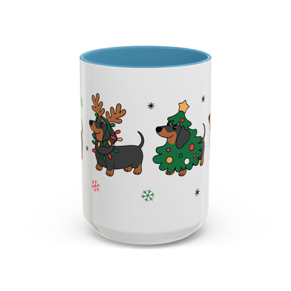 Mug Christmas Festive Dachshund Furever Adorable