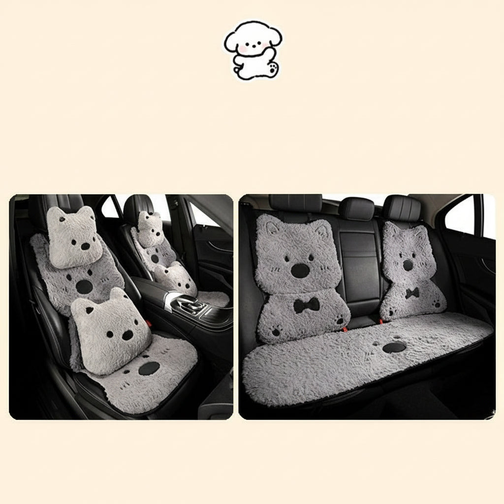 The "Snuggle-Pup" Westie-Plush Car Accessory Collection Furever Adorable