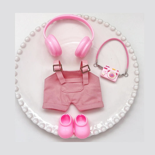 OUTFIT ONLY Labubu’s overalls with headsets Furever Adorable