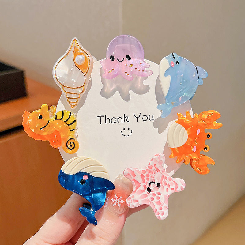 Ocean Dreams: Marine Animal Hair Clips for Kids Furever Adorable