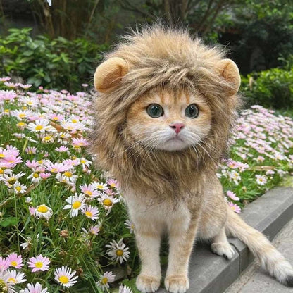 Pet Costume - Lion Mane Cat Wig Hat-Furever Adorable