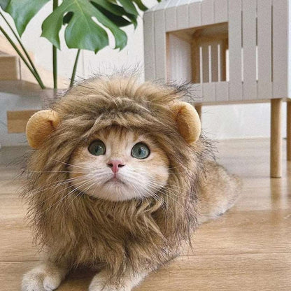 Pet Costume - Lion Mane Cat Wig Hat-Furever Adorable