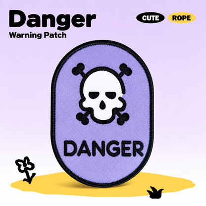 Purple Danger pet social label patch
