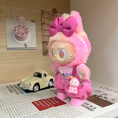 Popmart Labubu 3.0 Generazione 3 Morbido Vinile Abbigliamento per Bambole Tuta Loyal Labubu 3.0 Mini Doll Kpop Outfit Accessori Furever Adorable