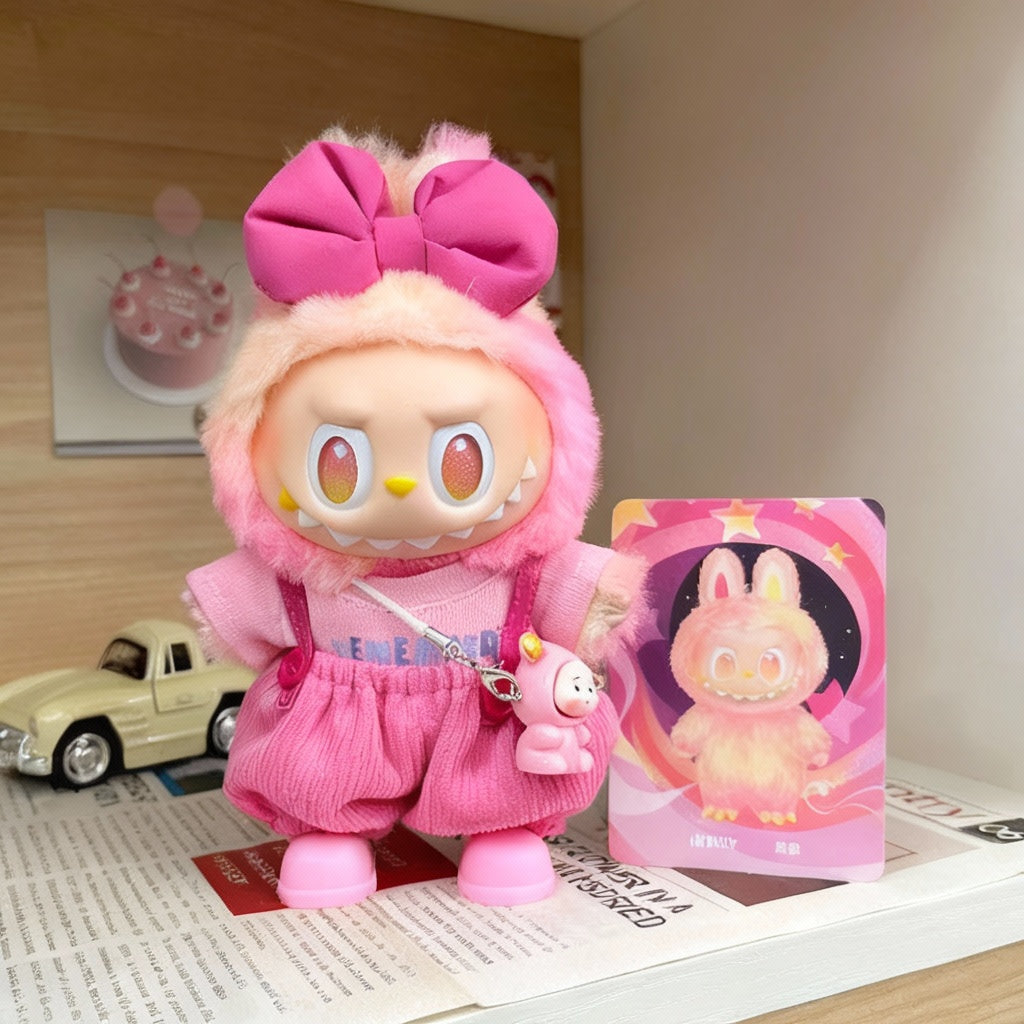 Popmart Labubu 3.0 Generazione 3 Morbido Vinile Abbigliamento per Bambole Tuta Loyal Labubu 3.0 Mini Doll Kpop Outfit Accessori Furever Adorable