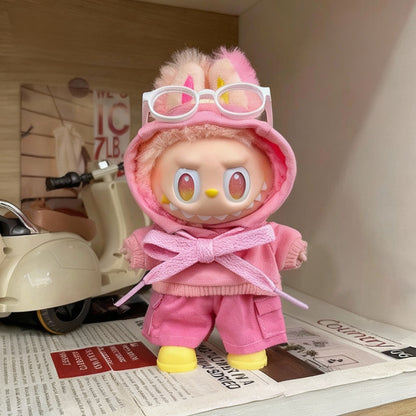 Popmart Labubu 3.0 Generazione 3 Morbido Vinile Abbigliamento per Bambole Tuta Loyal Labubu 3.0 Mini Doll Kpop Outfit Accessori Furever Adorable