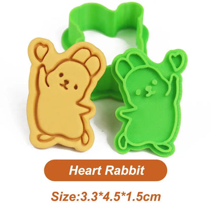 Rabbie Shaped 3D Biscuit Molding Set-Furever Adorable