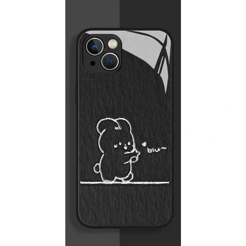 Rabbit Patterned Phone Case for Couples-Furever Adorable