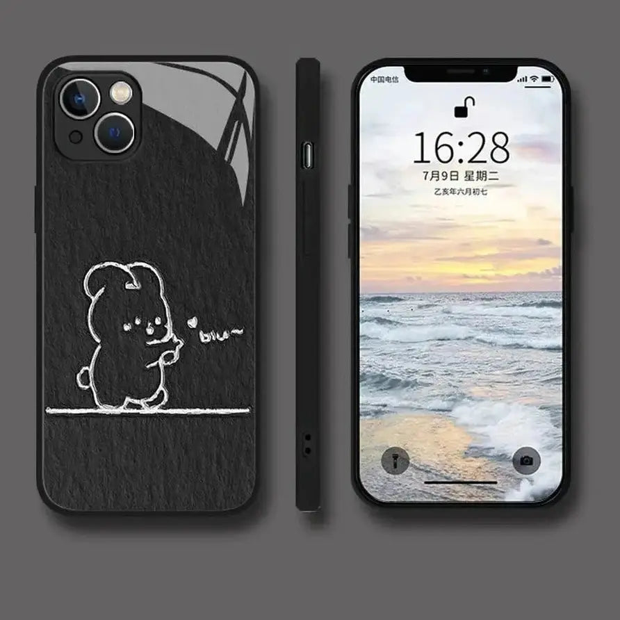 Rabbit Patterned Phone Case for Couples-Furever Adorable