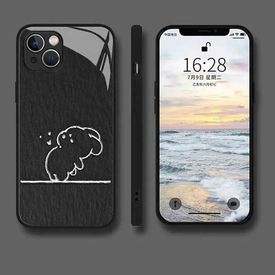 Rabbit Patterned Phone Case for Couples-Furever Adorable