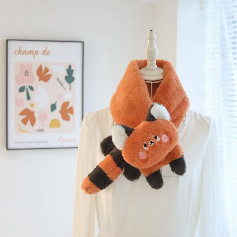 Raccoon Shaped Hat & Scarf-Furever Adorable