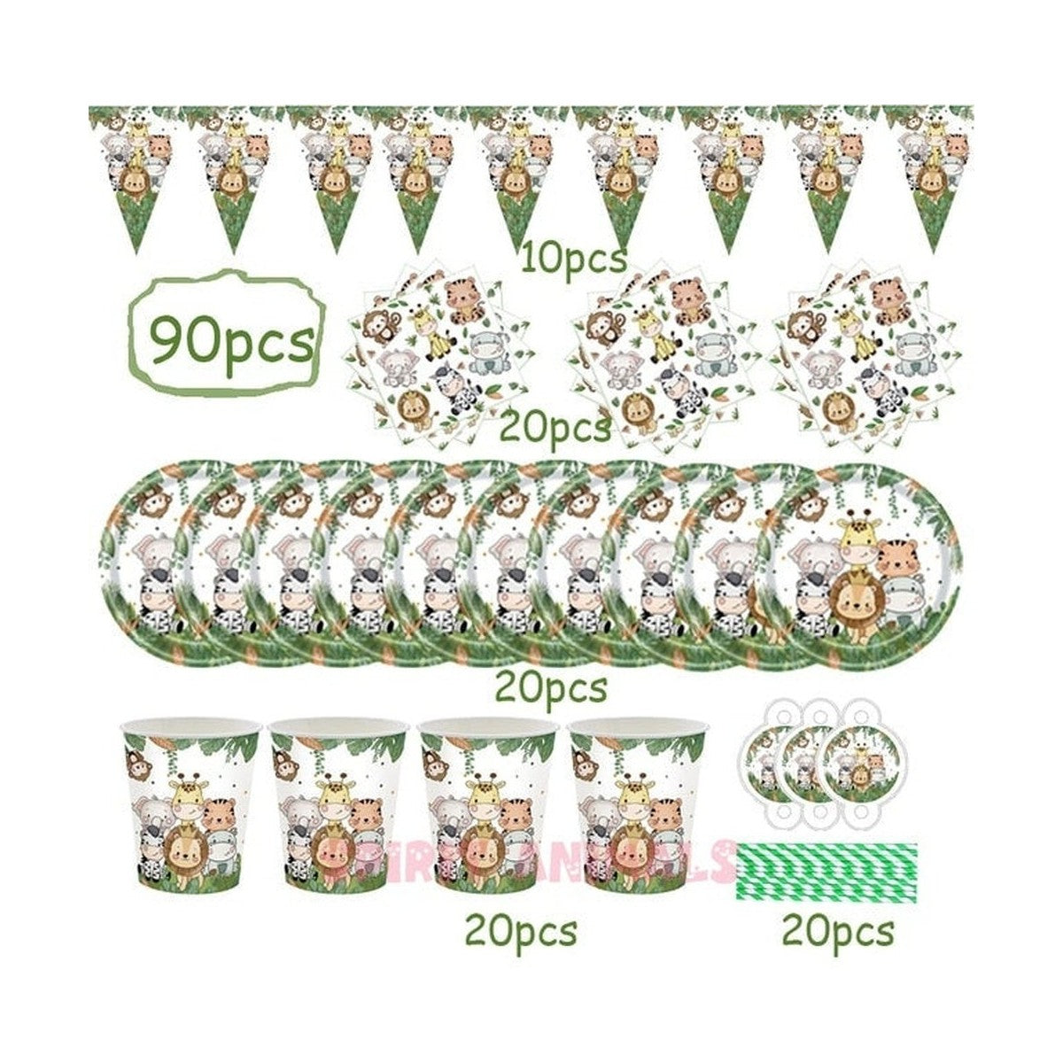 Safari Jungle Birthday Party Supplies-Furever Adorable