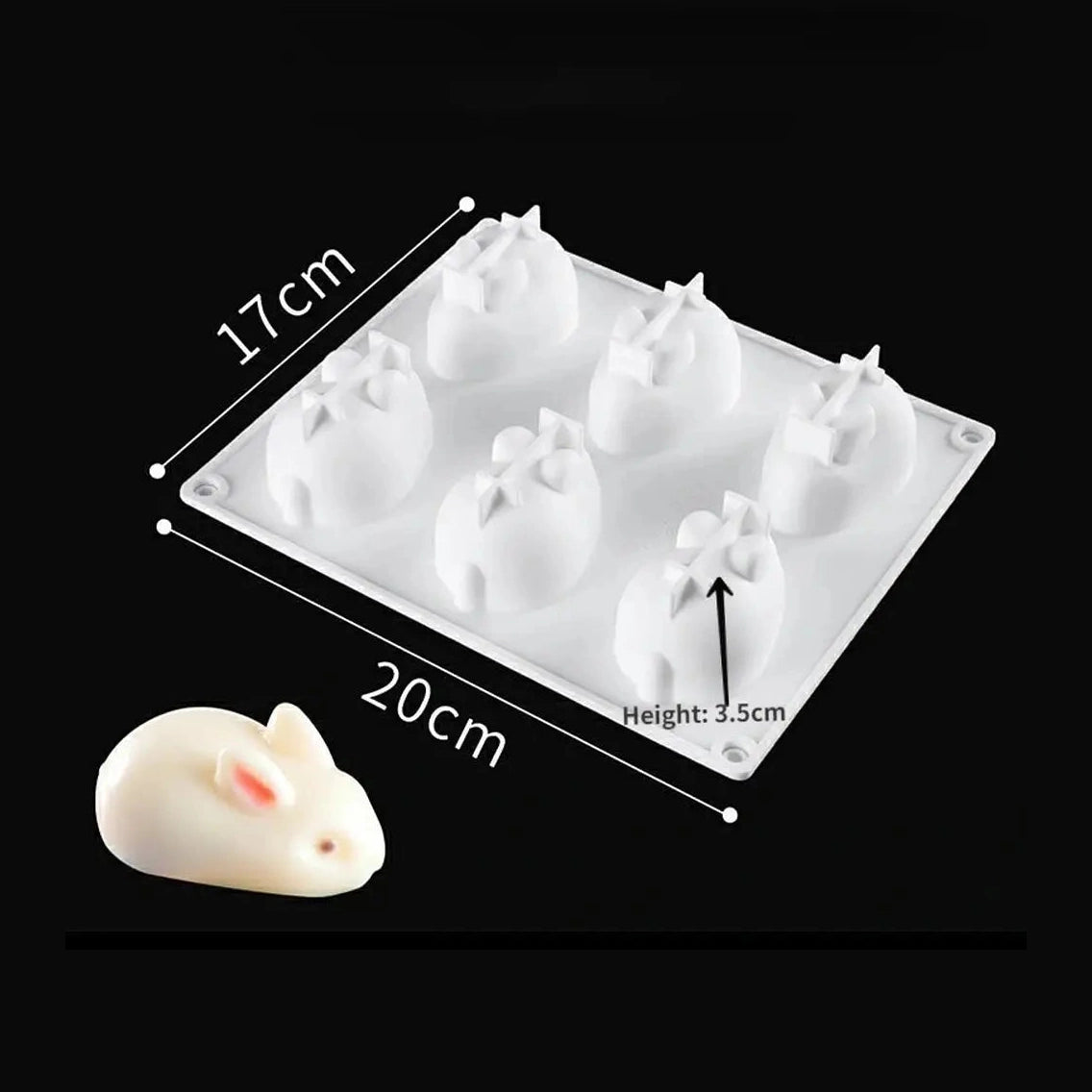 Silicone Rabbit Shape Fondant Chocolate Mold product photo 8